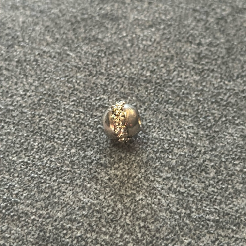 PANDORA Saturn Flower Charm with 14K Gold Flowers